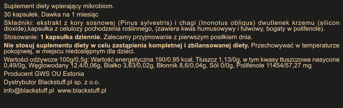 BLACK STUFF KAPSUŁKI (30 SZT.)