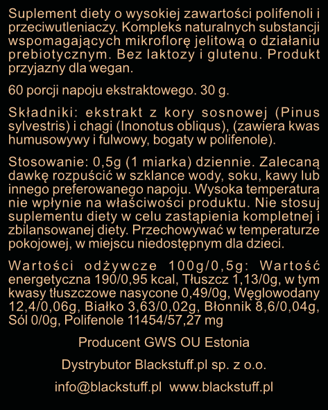 BLACK STUFF PROSZEK Z MIARKĄ DOZUJĄCĄ-Black Stuff Polska