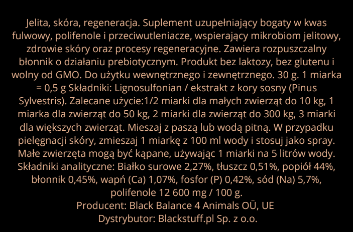 BLACK BALANCE PROSZEK DLA ZWIERZĄT (30g)-Black Stuff Polska